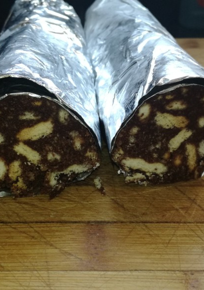 Una foto de Salchichón de chocolate