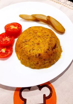 عکسی از دستور دوپیازه سیب زمینی و گشنیز