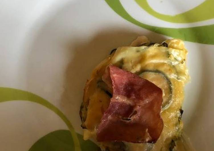 Lasagna con zucchine e proscìutto