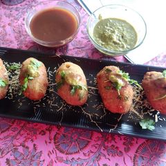 A picture of Poha mutter cutlets.