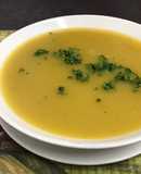 Sopa de arracacha con extracto de carne