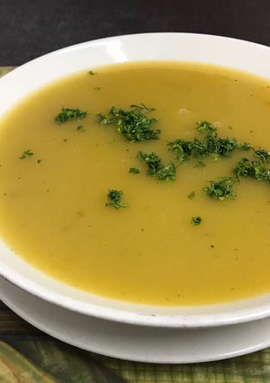 Una foto de Sopa de arracacha con extracto de carne