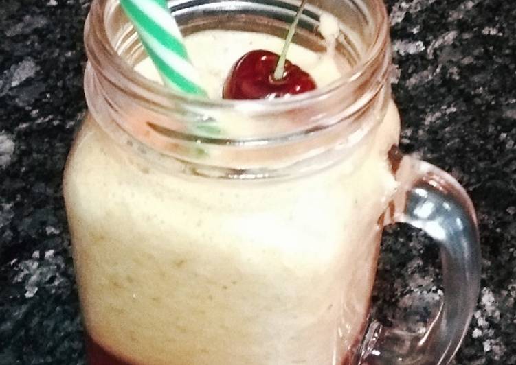 Batido de cerezas, melón y naranja