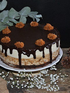 Una foto de Tarta dos chocolates y crema de espéculoos Lotus Biscoff