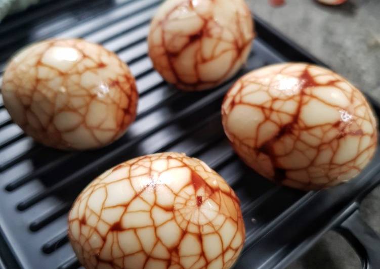 Resep Marble Tea Eggs (Telur Retak) Anti Gagal