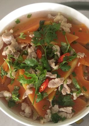 Hình của món Canh đu đủ.