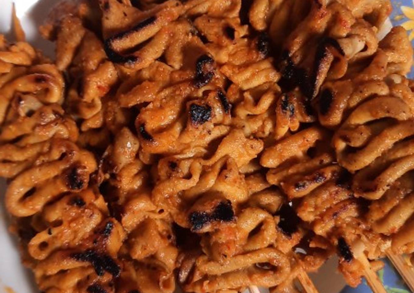 Sate usus bakar bumbu rujak