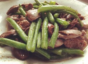 Hình của món Tim Gà Xào Đậu Que.