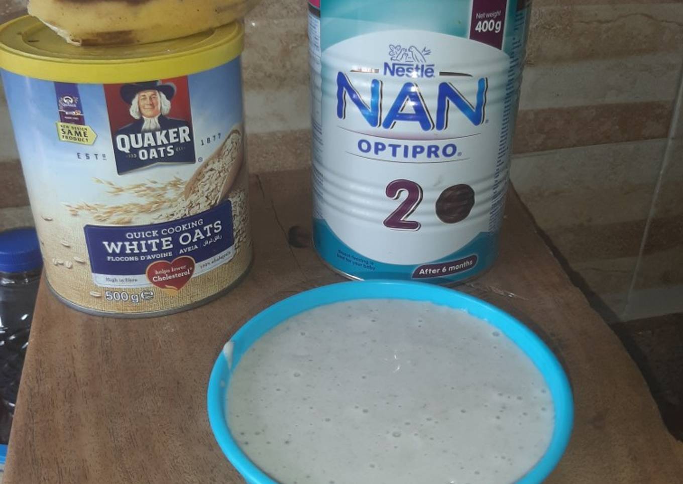 Oats and banana puree for babies🥰🥰😋😋...
