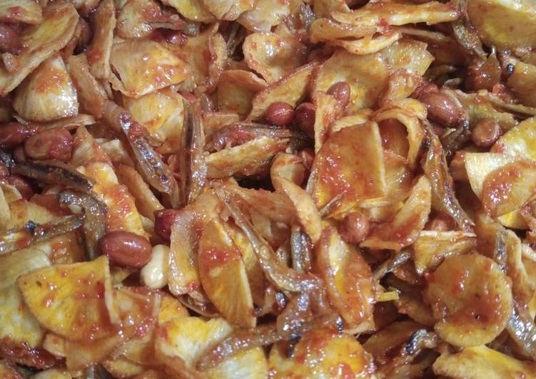 Resep Sambal keripik teri kacang Anti Gagal