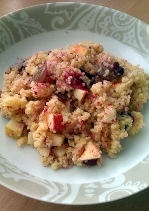 A picture of Vickys Tropical Breakfast Couscous, GF DF EF SF NF.
