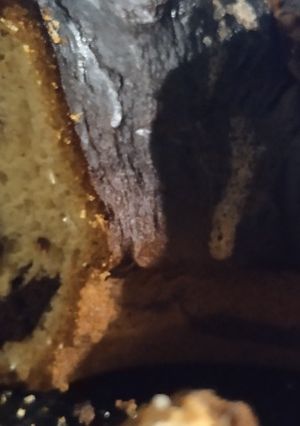 Una foto de Bizcochuelo marmolado con leche en polvo