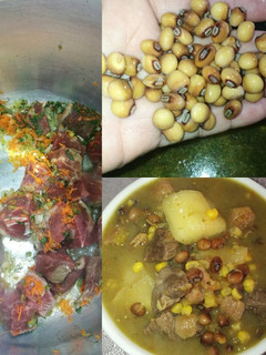 Una foto de Sancocho o sopa de Guandules