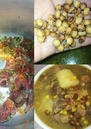Una foto de Sancocho o sopa de Guandules