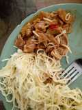 Butter spaghetti and sossi soya