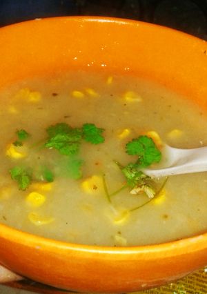 A picture of Sweet corn soup.