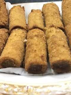 صورة لوصفة لفايف النقانق المقرمشه بالخبز 😋اللبناني ولا ارووووووع