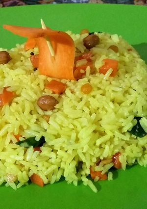 A picture of Carrot lemon rice.