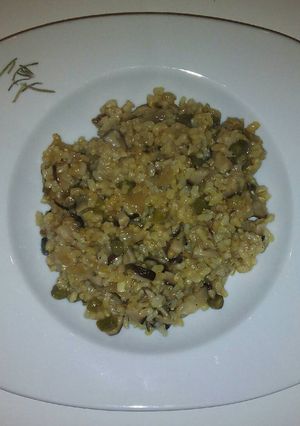 Una foto de Risotto con shiitake