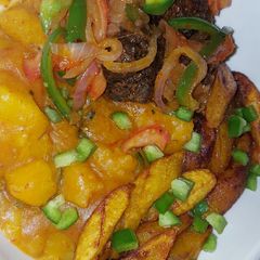 A picture of Yam porridge (Asaro).
