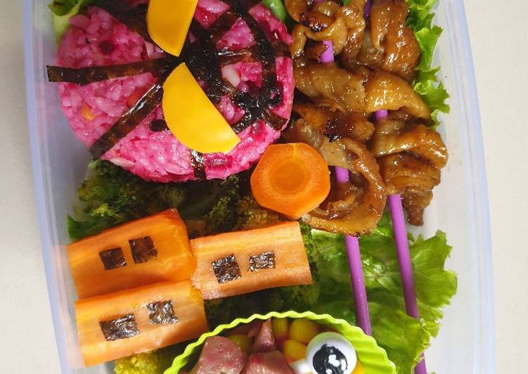 Sate kulit (bekal/bento anak)