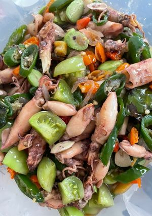 Foto resep Tumis Cumi Asin Pete