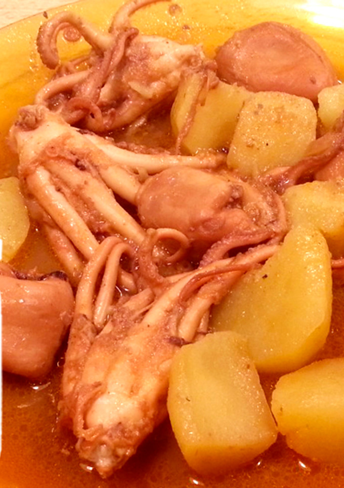 Una foto de Pulpitos en salsa picantona de Romesco