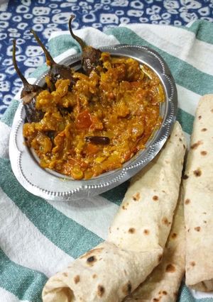 A picture of Masala egg plant.