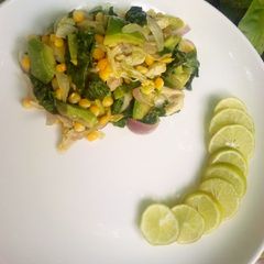 A picture of Chicken avocado salad.