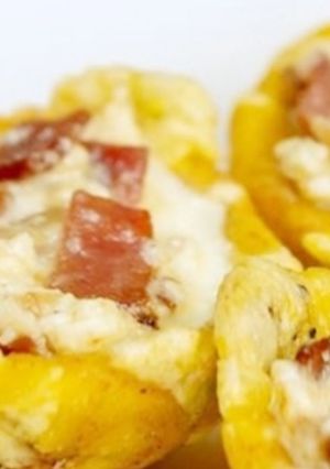 Una foto de Canastitas de plátano verde rellenas