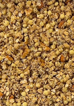 Una foto de Granola express: tirás todo en una bandeja y listo, chef