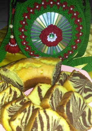 Foto resep #5resep 'bolu zebra coklat pandan'