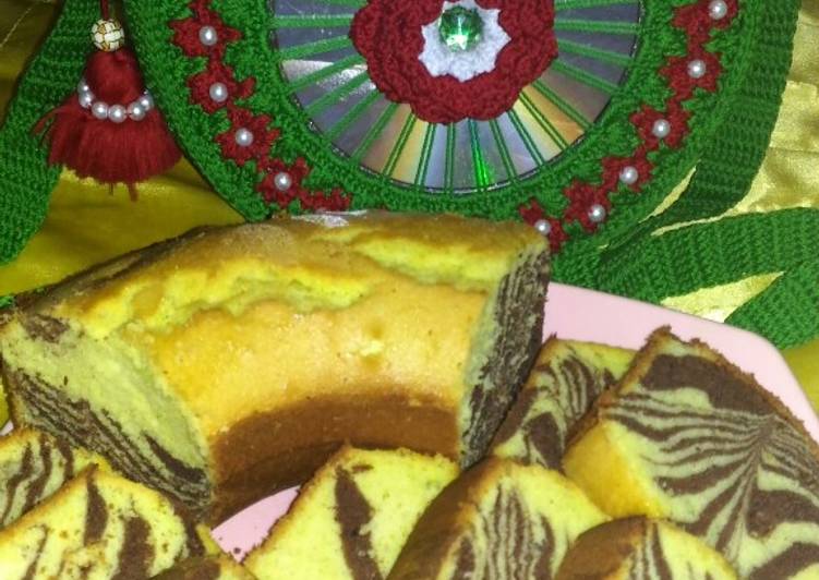 #5resep 'bolu zebra coklat pandan'