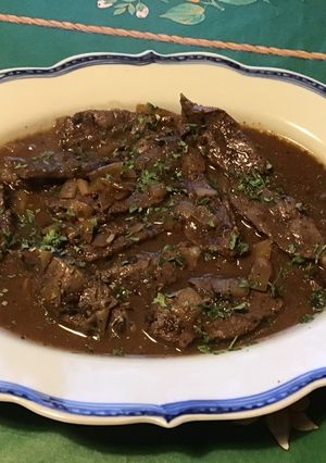 Une photo de Aiguillettes de canard aux cèpes et jus de prunes