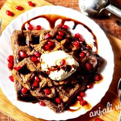Chocolate waffles A picture of Chocolate waffles.