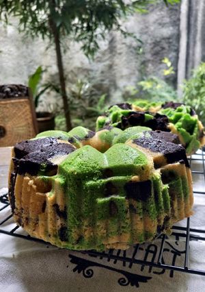 Foto resep Pandan Marmer Cake