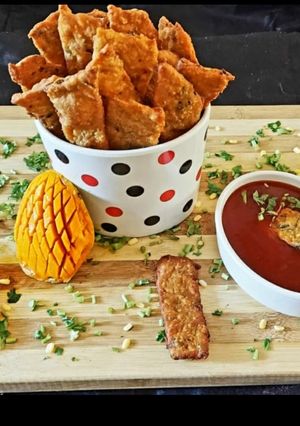 A picture of Mango Moong dal Sticks.