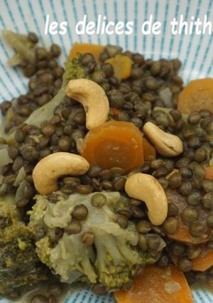 Une photo de Curry de brocolis et lentilles