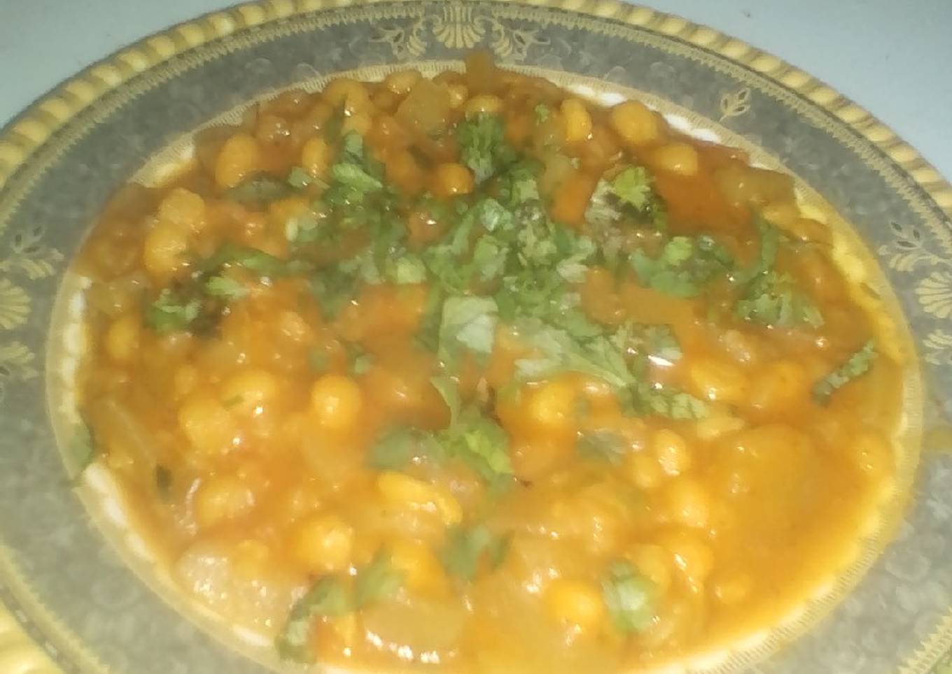 Daal chana with lauki