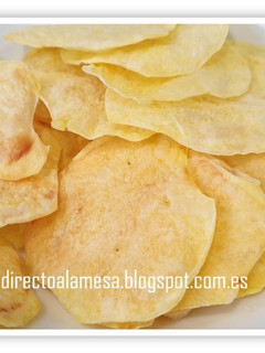 Una foto de Patatas chips al microondas