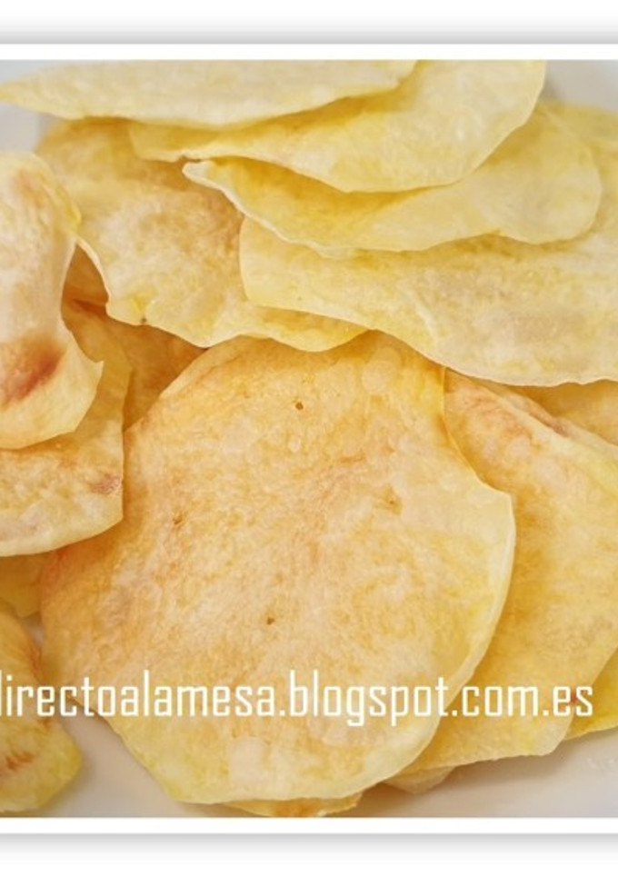 Una foto de Patatas chips al microondas