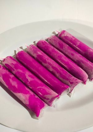 Foto resep 65. Es Lilin Buah Naga Susu
