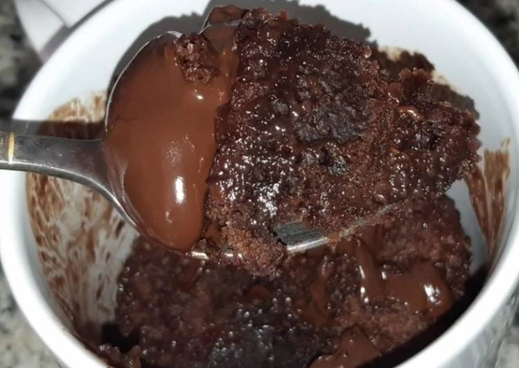 Steps to Prepare Homemade Hot fudge brownie in mug