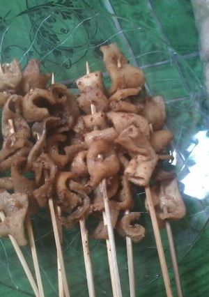 Foto resep sate cecek (kulit sapi)