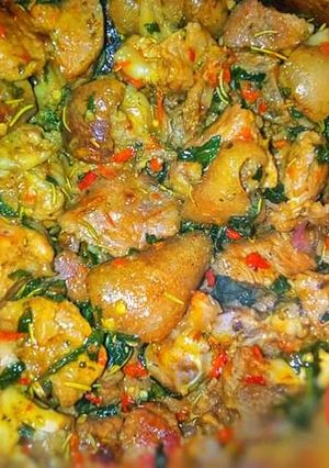 A picture of Peppered goat meat (ASUN) Igbo version😁.