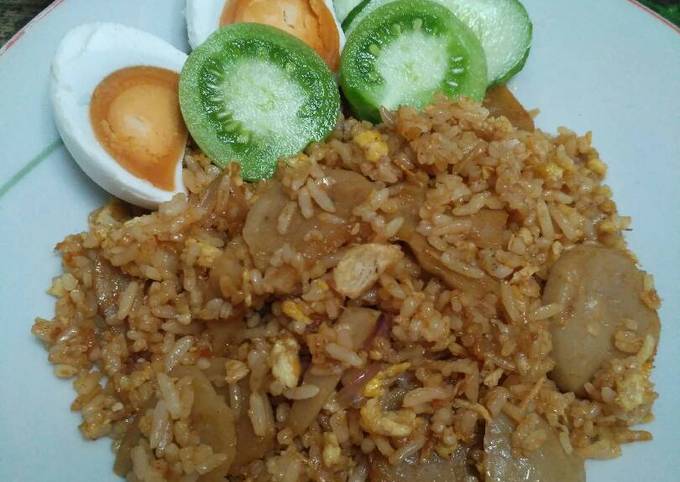 Resep Nasi Goreng Bakso saus Tiram yang Lezat Sekali