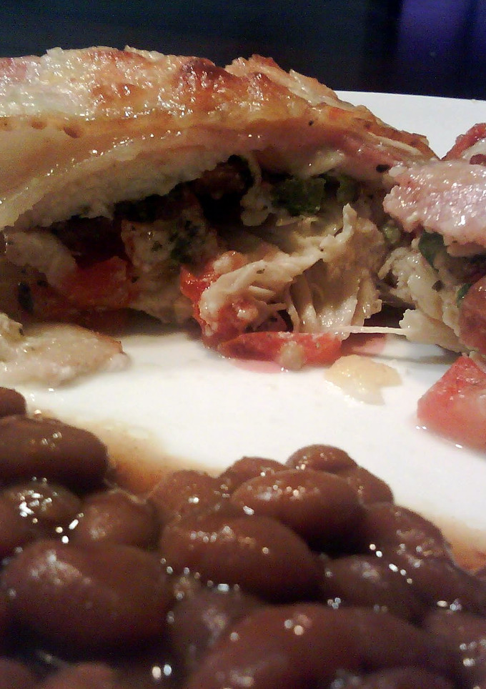 A picture of Stuffed Bacon Wrapped Chicken.