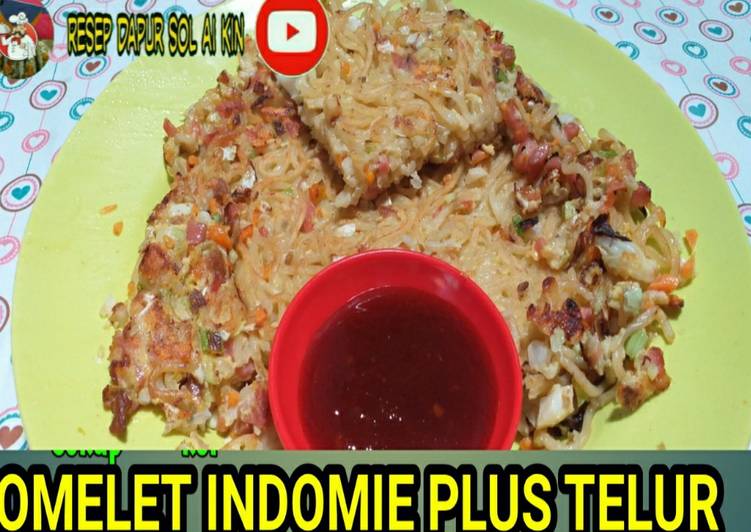 Indomie goreng + telur??? Yu buat aja masakan rumahan omelet mie