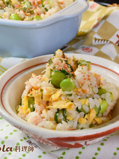 鮭魚毛豆醋拌飯 的食譜成品照片