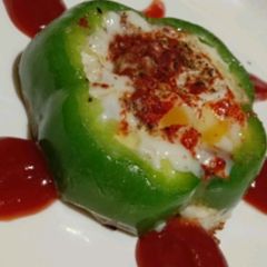 Capsicum half fry A picture of Capsicum half fry.
